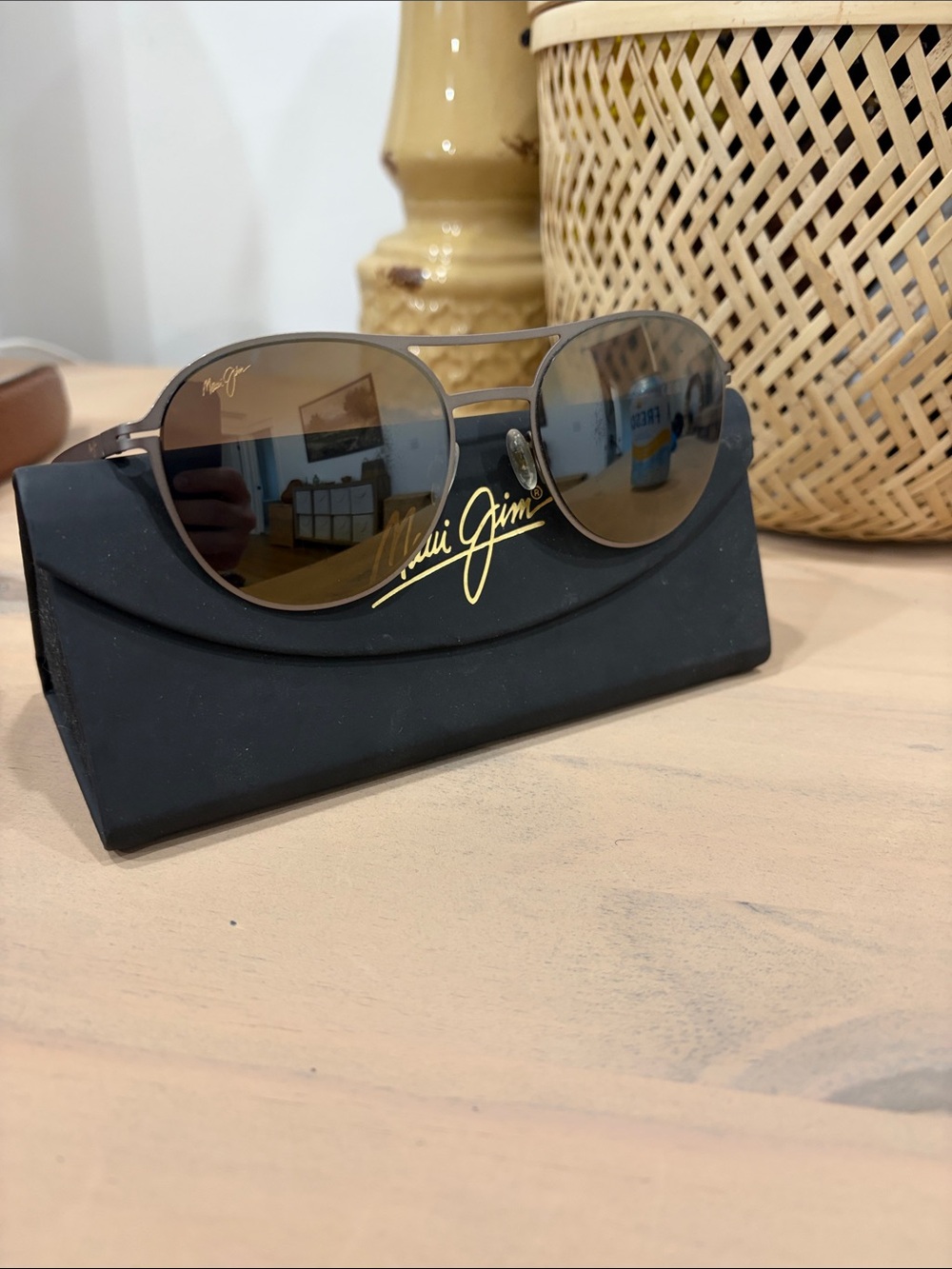 Maui Jim Half Moon Sunglasses With Magnetic Case